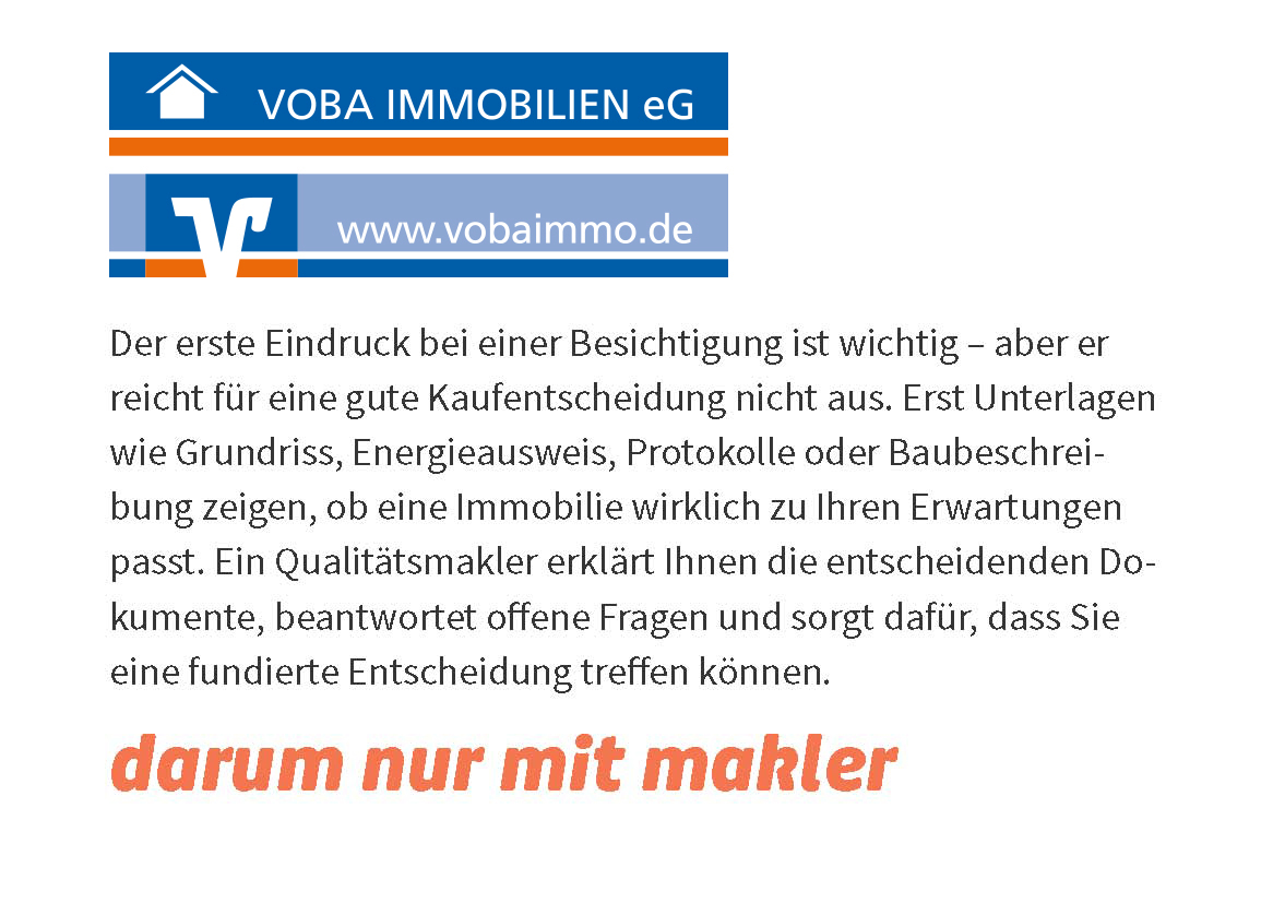 Der erste Eindruck bei einer Besichtigung ist wichtig – aber er reicht für eine gute Kaufentscheidung nicht aus. Erst Unterlagen wie Grundriss, Energieausweis, Protokolle oder Baubeschreibung zeigen, ob eine Immobilie wirklich zu Ihren Erwartungen passt. Ein Qualitätsmakler erklärt Ihnen die entscheidenden Dokumente, beantwortet offene Fragen und sorgt dafür, dass Sie eine fundierte Entscheidung treffen können.