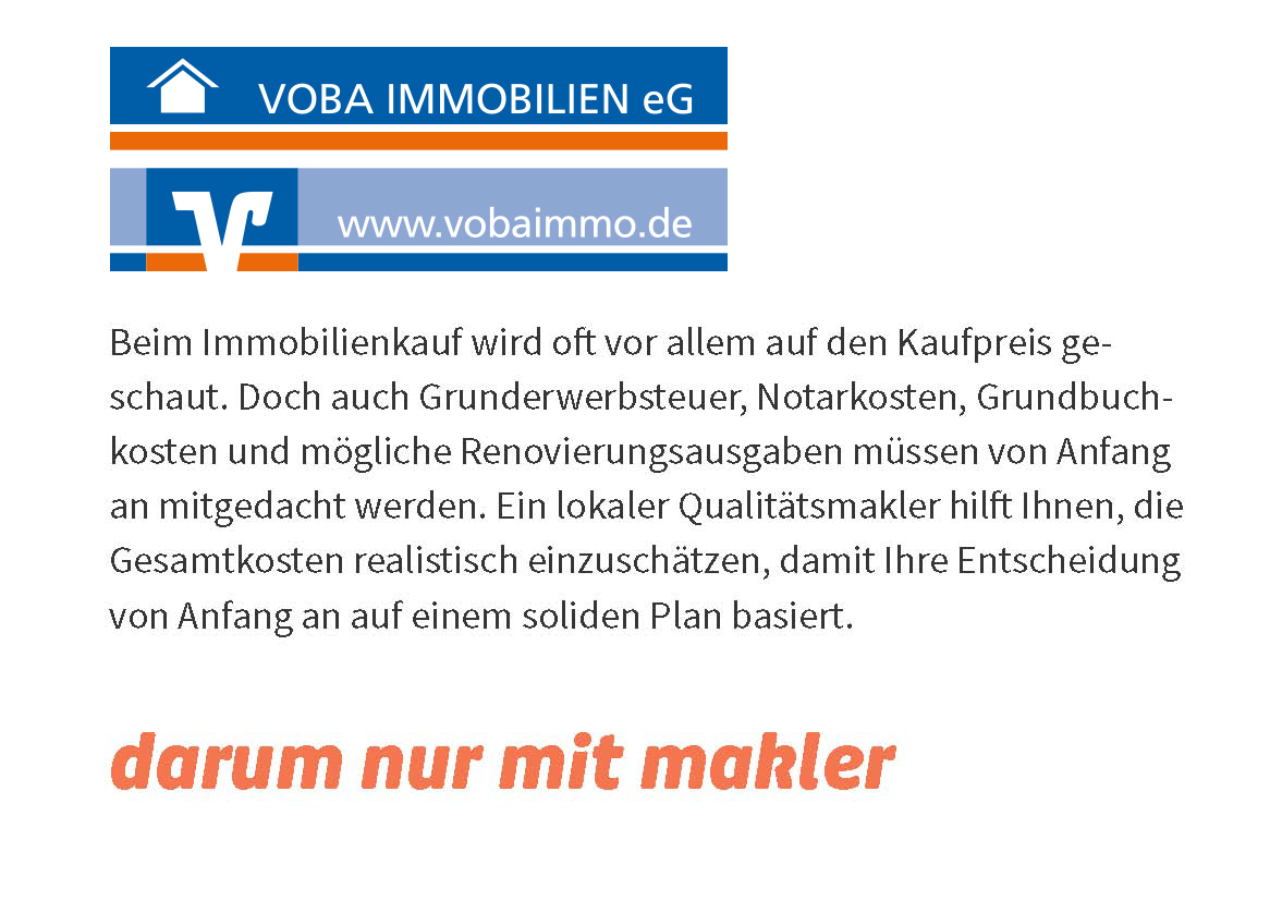 Beim Immobilienkauf wird oft vor allem auf den Kaufpreis geschaut. Doch auch Grunderwerbsteuer, Notarkosten, Grundbuchkosten und mögliche Renovierungsausgaben müssen von Anfang an mitgedacht werden. Ein lokaler Qualitätsmakler hilft Ihnen, die Gesamtkosten realistisch einzuschätzen, damit Ihre Entscheidung von Anfang an auf einem soliden Plan basiert.