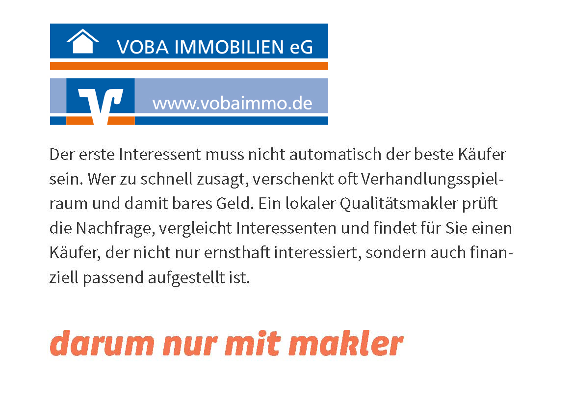 Der erste Interessent muss nicht automatisch der beste Käufer sein. Wer zu schnell zusagt, verschenkt oft Verhandlungsspielraum und damit bares Geld. Ein lokaler Qualitätsmakler prüft die Nachfrage, vergleicht Interessenten und findet für Sie einen Käufer, der nicht nur ernsthaft interessiert, sondern auch finanziell passend aufgestellt ist.