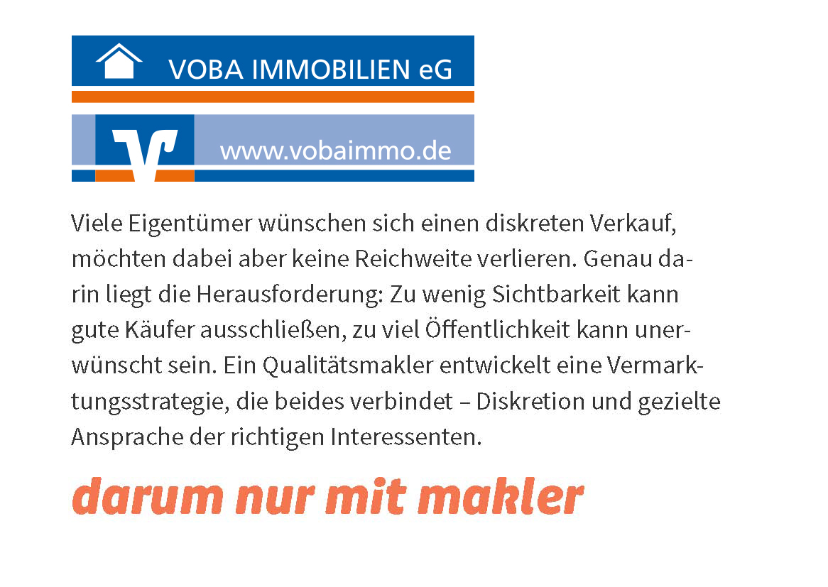 Viele Eigentümer wünschen sich einen diskreten Verkauf, möchten dabei aber keine Reichweite verlieren. Genau darin liegt die Herausforderung: Zu wenig Sichtbarkeit kann gute Käufer ausschließen, zu viel Öffentlichkeit kann unerwünscht sein. Ein Qualitätsmakler entwickelt eine Vermarktungsstrategie, die beides verbindet – Diskretion und gezielte Ansprache der richtigen Interessenten.