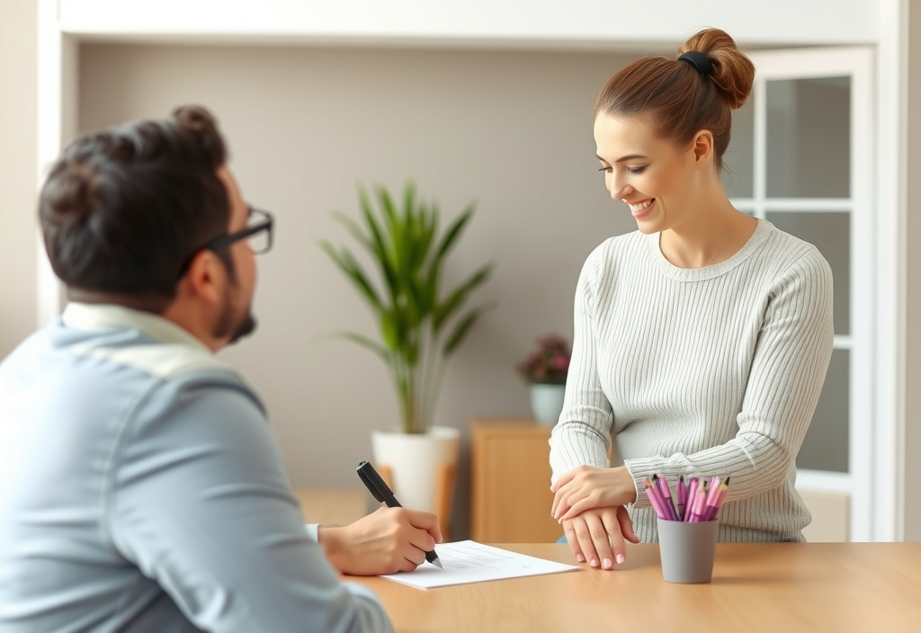 Vermieter bei Mietvertragsunterzeichnung