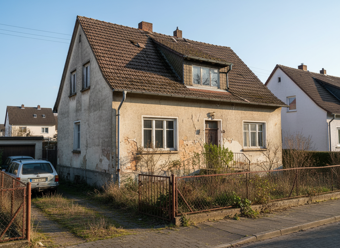 Bild eines renovierungsbedürftigen Hauses