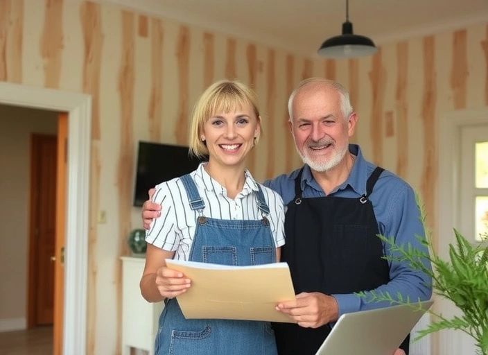 Ehepaar beim Renovieren